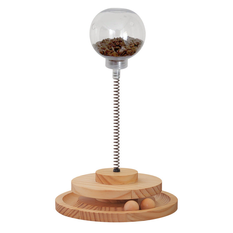Cat Treat Dispenser Toy with Catnip – Interactive Slow Feeder for Cats & Small Dogs