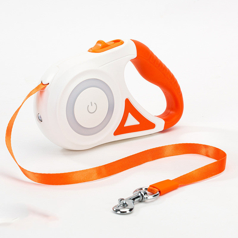 Retractable Dog Leash with Spotlight & Collar – For Small & Medium Dogs