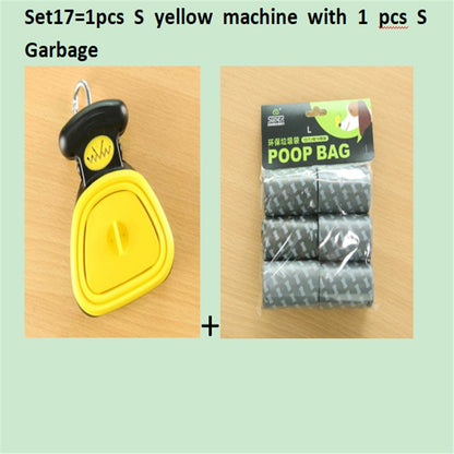 Foldable Dog Pooper Scooper Set with Degradable Bags – Portable Waste Cleaner for Pets 🐾