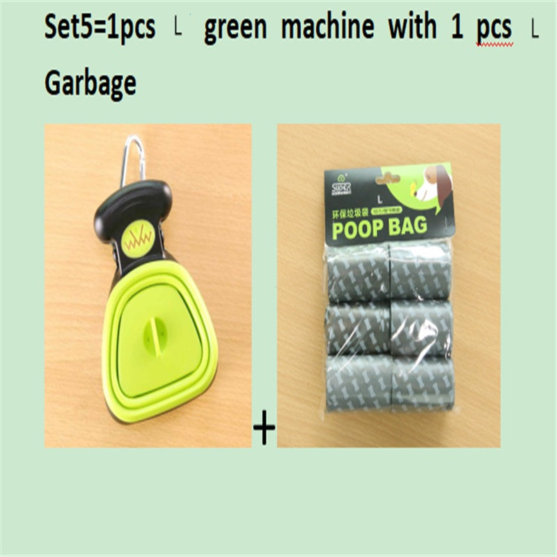 Foldable Dog Pooper Scooper Set with Degradable Bags – Portable Waste Cleaner for Pets 🐾