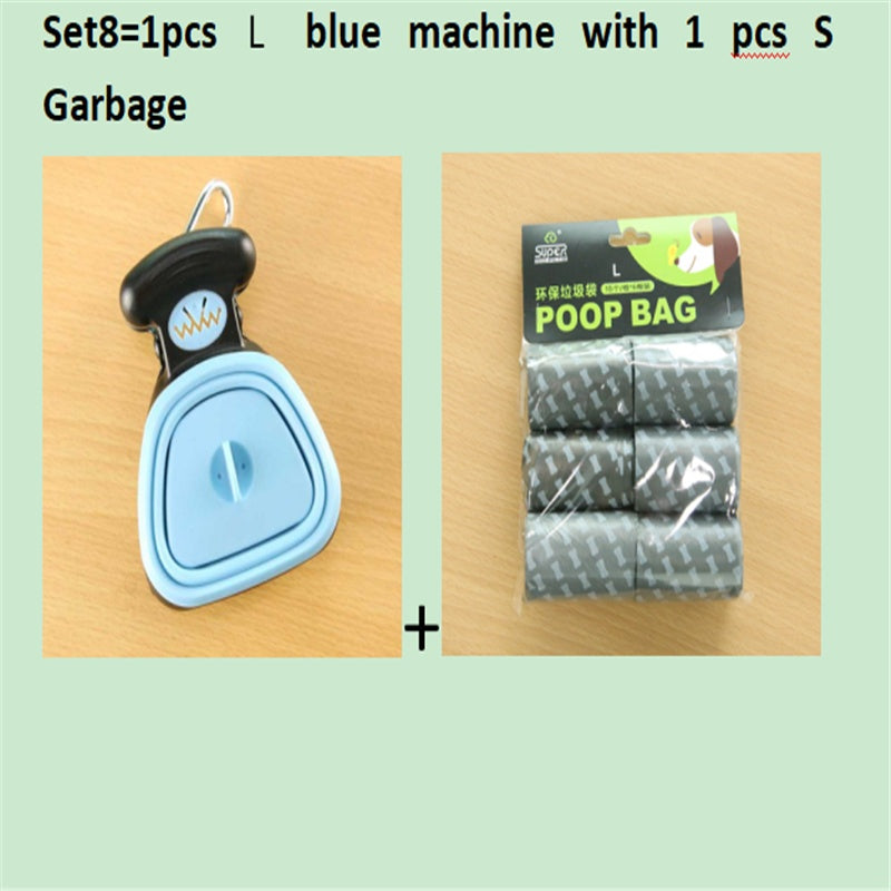 Foldable Dog Pooper Scooper Set with Degradable Bags – Portable Waste Cleaner for Pets 🐾
