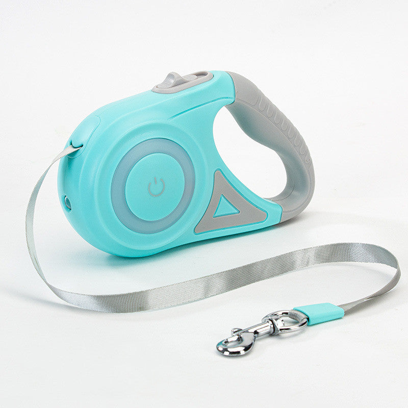 Retractable Dog Leash with Spotlight & Collar – For Small & Medium Dogs