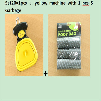 Foldable Dog Pooper Scooper Set with Degradable Bags – Portable Waste Cleaner for Pets 🐾