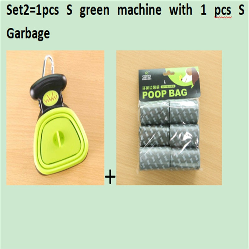 Foldable Dog Pooper Scooper Set with Degradable Bags – Portable Waste Cleaner for Pets 🐾