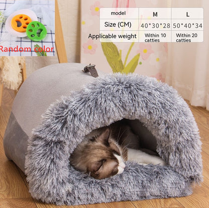 Portable Warm Pet Nest for Cats & Dogs – Cozy Autumn & Winter Moisture-Proof Bed