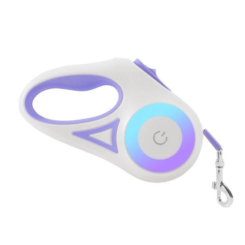 Retractable Dog Leash with Spotlight & Collar – For Small & Medium Dogs