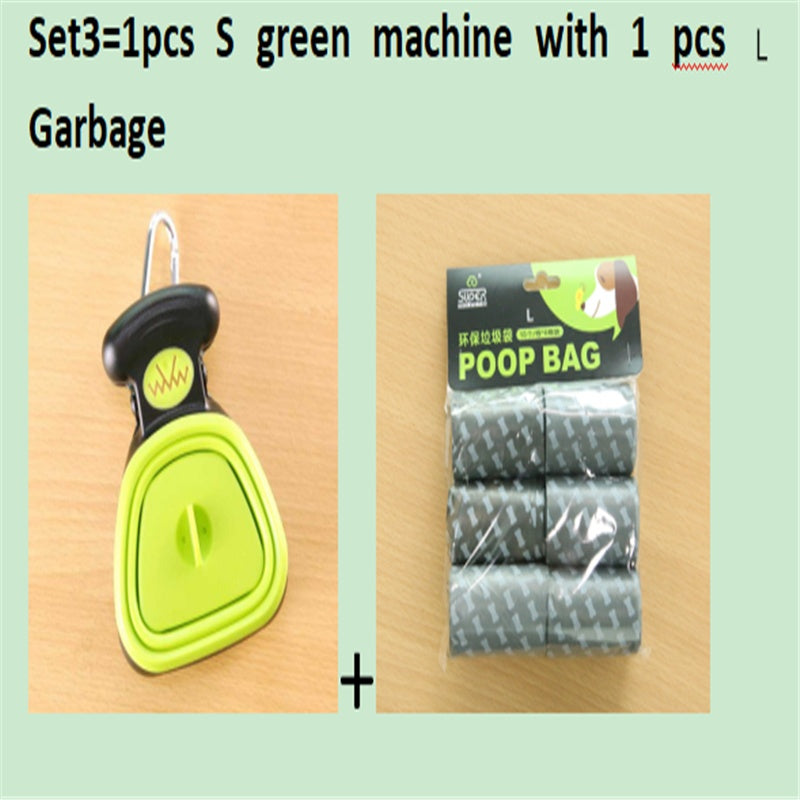 Foldable Dog Pooper Scooper Set with Degradable Bags – Portable Waste Cleaner for Pets 🐾