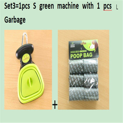 Foldable Dog Pooper Scooper Set with Degradable Bags – Portable Waste Cleaner for Pets 🐾