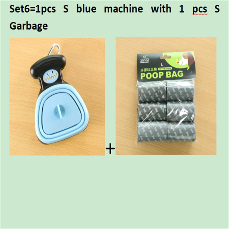 Foldable Dog Pooper Scooper Set with Degradable Bags – Portable Waste Cleaner for Pets 🐾