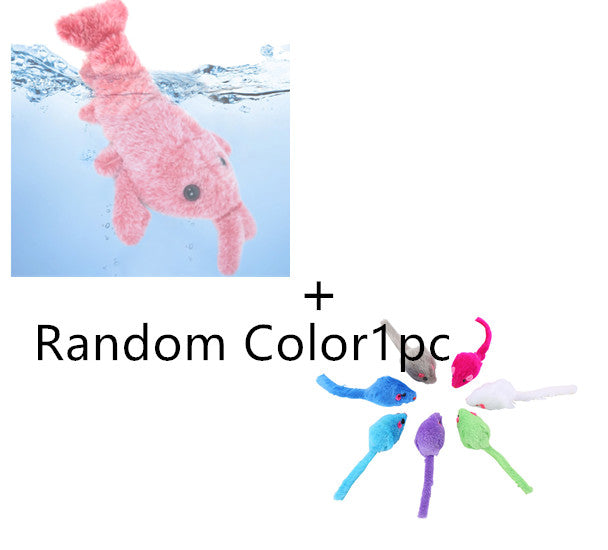USB Rechargeable Jumping Shrimp Cat Toy – Interactive Electric Plush Lobster for Pets 🐾