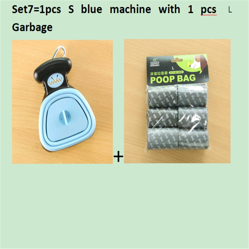 Foldable Dog Pooper Scooper Set with Degradable Bags – Portable Waste Cleaner for Pets 🐾