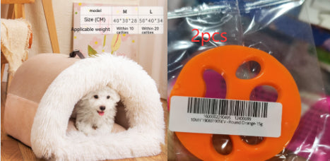 Portable Warm Pet Nest for Cats & Dogs – Cozy Autumn & Winter Moisture-Proof Bed