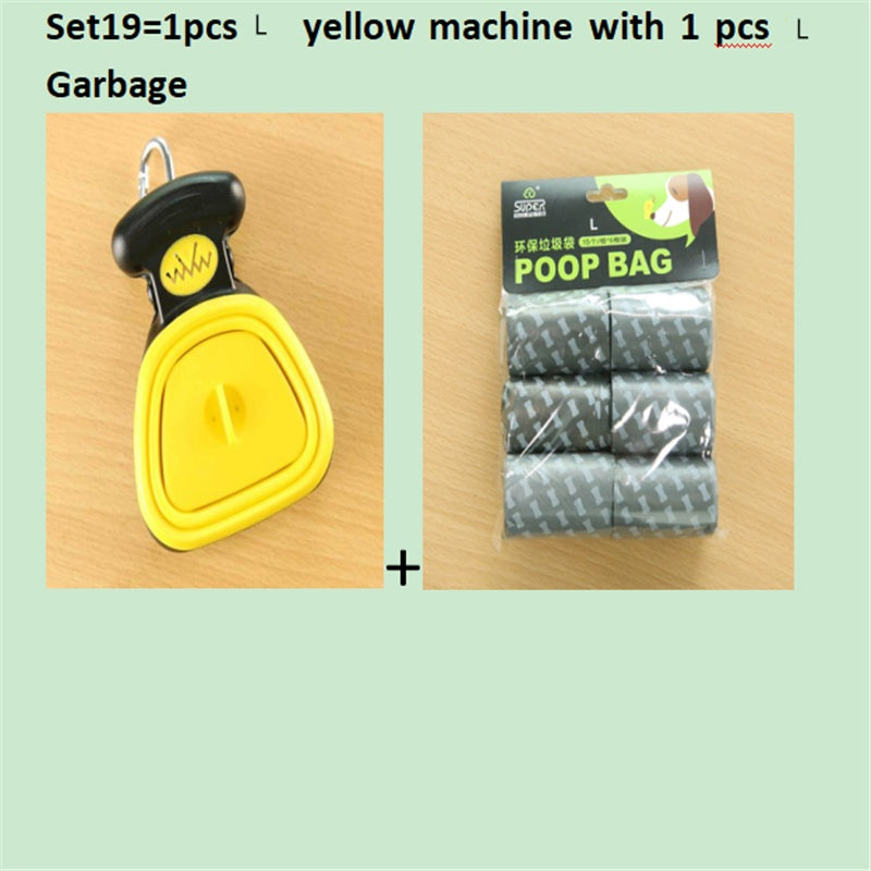Foldable Dog Pooper Scooper Set with Degradable Bags – Portable Waste Cleaner for Pets 🐾