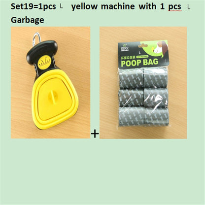Foldable Dog Pooper Scooper Set with Degradable Bags – Portable Waste Cleaner for Pets 🐾