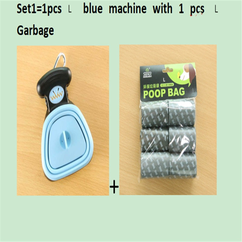 Foldable Dog Pooper Scooper Set with Degradable Bags – Portable Waste Cleaner for Pets 🐾