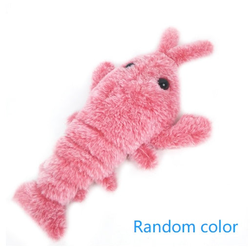 USB Rechargeable Jumping Shrimp Cat Toy – Interactive Electric Plush Lobster for Pets 🐾
