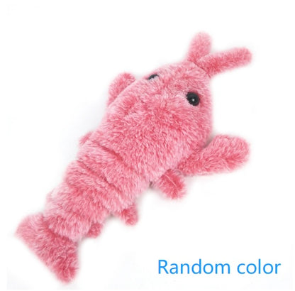 USB Rechargeable Jumping Shrimp Cat Toy – Interactive Electric Plush Lobster for Pets 🐾