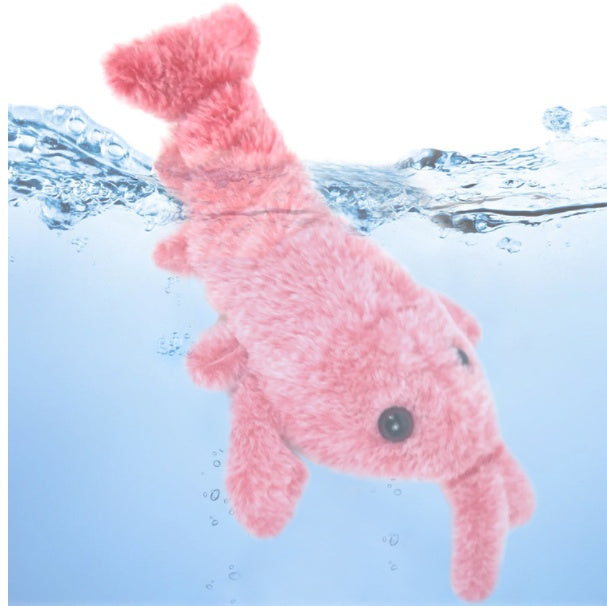 USB Rechargeable Jumping Shrimp Cat Toy – Interactive Electric Plush Lobster for Pets 🐾