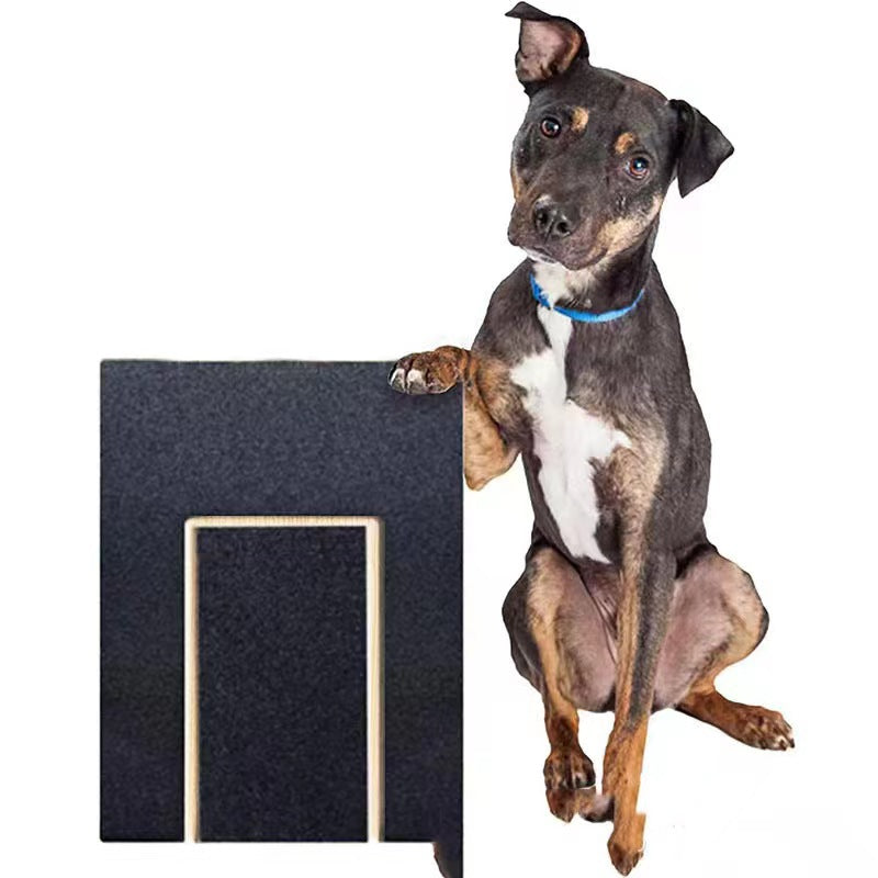 Pet Wooden Nail Scraper Board Toy Built-in Treat Box Dog Sandpaper Board Scratcher