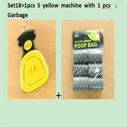 Foldable Dog Pooper Scooper Set with Degradable Bags – Portable Waste Cleaner for Pets 🐾