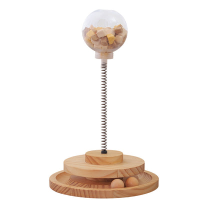 Cat Treat Dispenser Toy with Catnip – Interactive Slow Feeder for Cats & Small Dogs