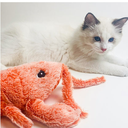USB Rechargeable Jumping Shrimp Cat Toy – Interactive Electric Plush Lobster for Pets 🐾