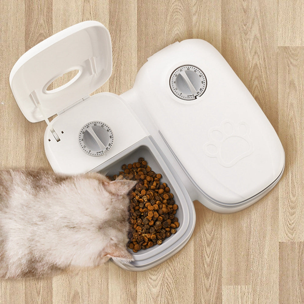 Smart Automatic Pet Feeder with Timer – Stainless Steel Food Dispenser for Dogs & Cats