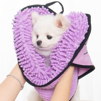 Super Absorbent Microfiber Dog & Cat Bath Towel – Quick-Dry Pet Bathrobe