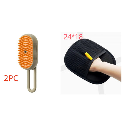 3-in-1 Electric Steam Pet Brush – Spray Grooming & Hair Removal Comb for Cats & Dogs 🐾