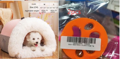 Portable Warm Pet Nest for Cats & Dogs – Cozy Autumn & Winter Moisture-Proof Bed