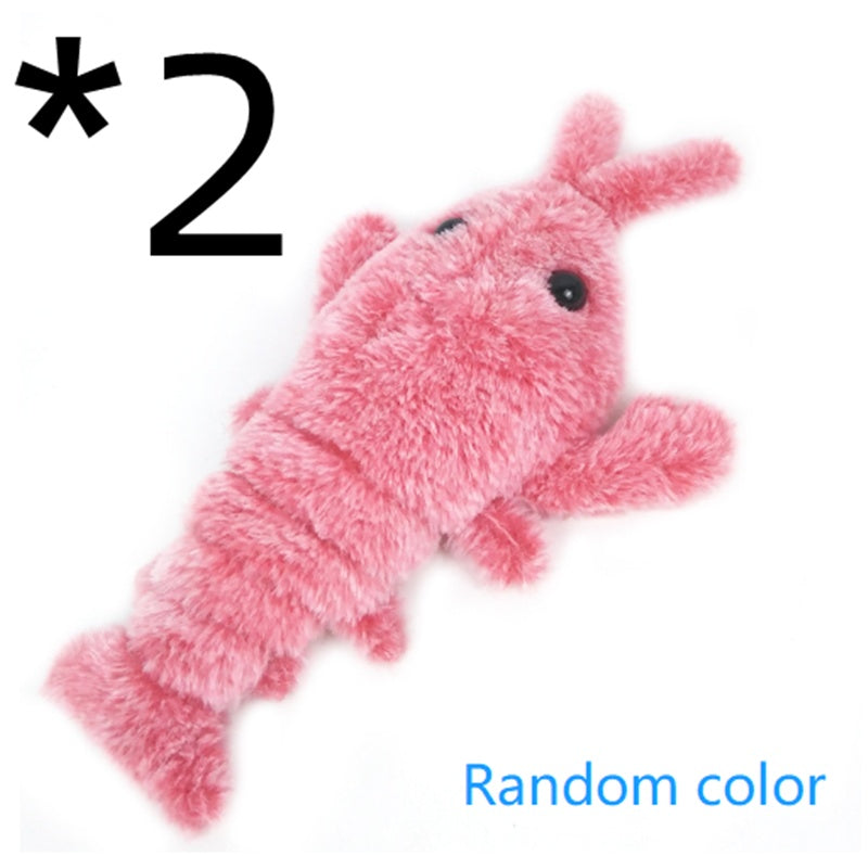 USB Rechargeable Jumping Shrimp Cat Toy – Interactive Electric Plush Lobster for Pets 🐾