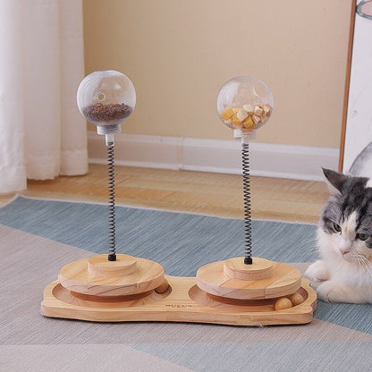 Cat Treat Dispenser Toy with Catnip – Interactive Slow Feeder for Cats & Small Dogs