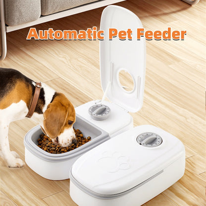 Smart Automatic Pet Feeder with Timer – Stainless Steel Food Dispenser for Dogs & Cats