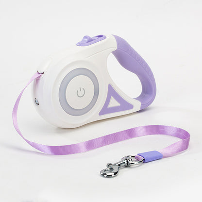 Retractable Dog Leash with Spotlight & Collar – For Small & Medium Dogs