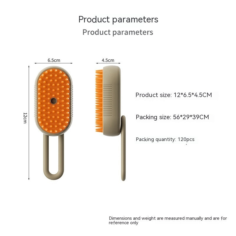 3-in-1 Electric Steam Pet Brush – Spray Grooming & Hair Removal Comb for Cats & Dogs 🐾