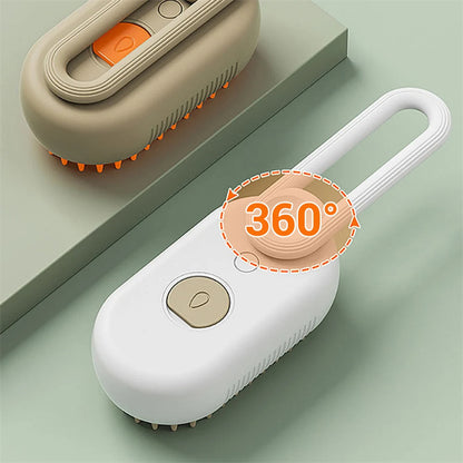 3-in-1 Electric Steam Pet Brush – Spray Grooming & Hair Removal Comb for Cats & Dogs 🐾