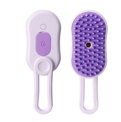 3-in-1 Electric Steam Pet Brush – Spray Grooming & Hair Removal Comb for Cats & Dogs 🐾