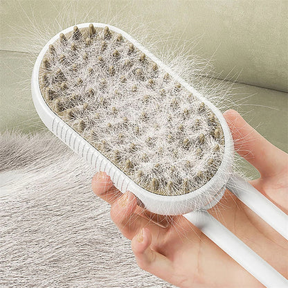 3-in-1 Electric Steam Pet Brush – Spray Grooming & Hair Removal Comb for Cats & Dogs 🐾